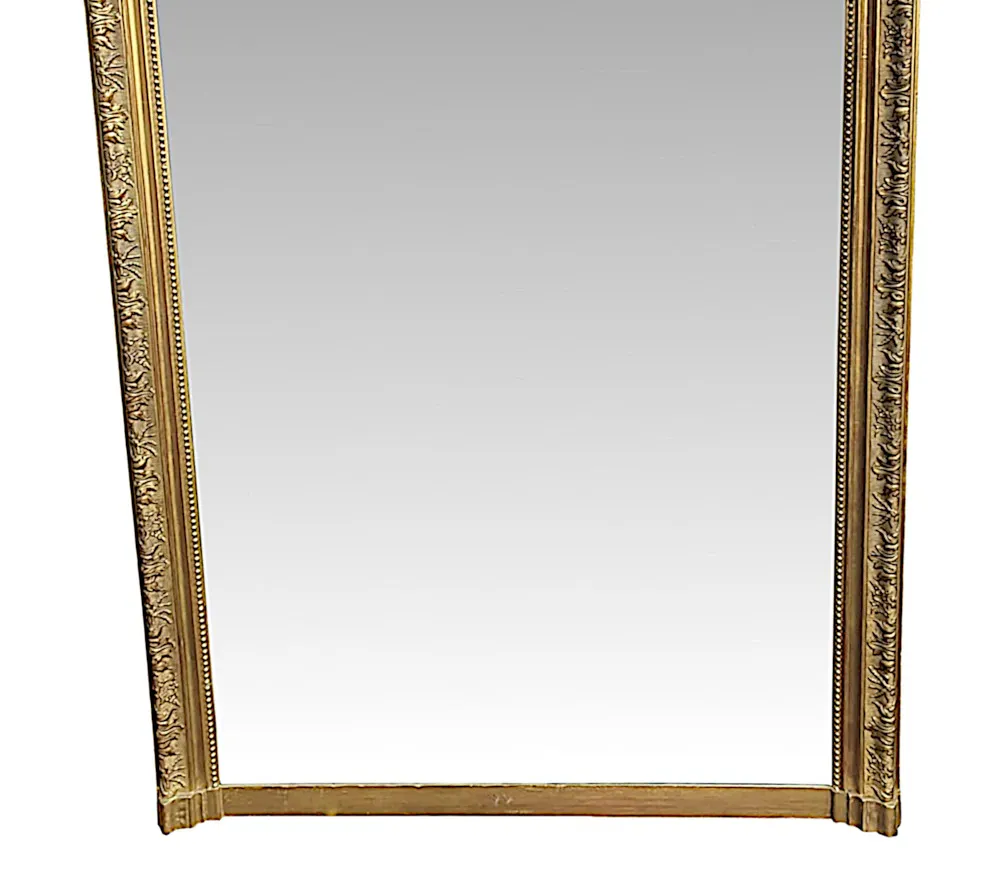 A Very Fine 19th Century Giltwood Overmantle or Hall Mirror