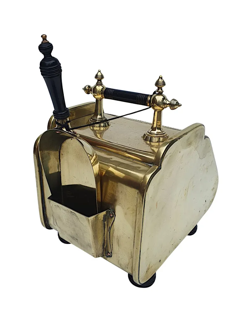 A Lovely Quality 19th Century Polished Brass Coal Scuttle