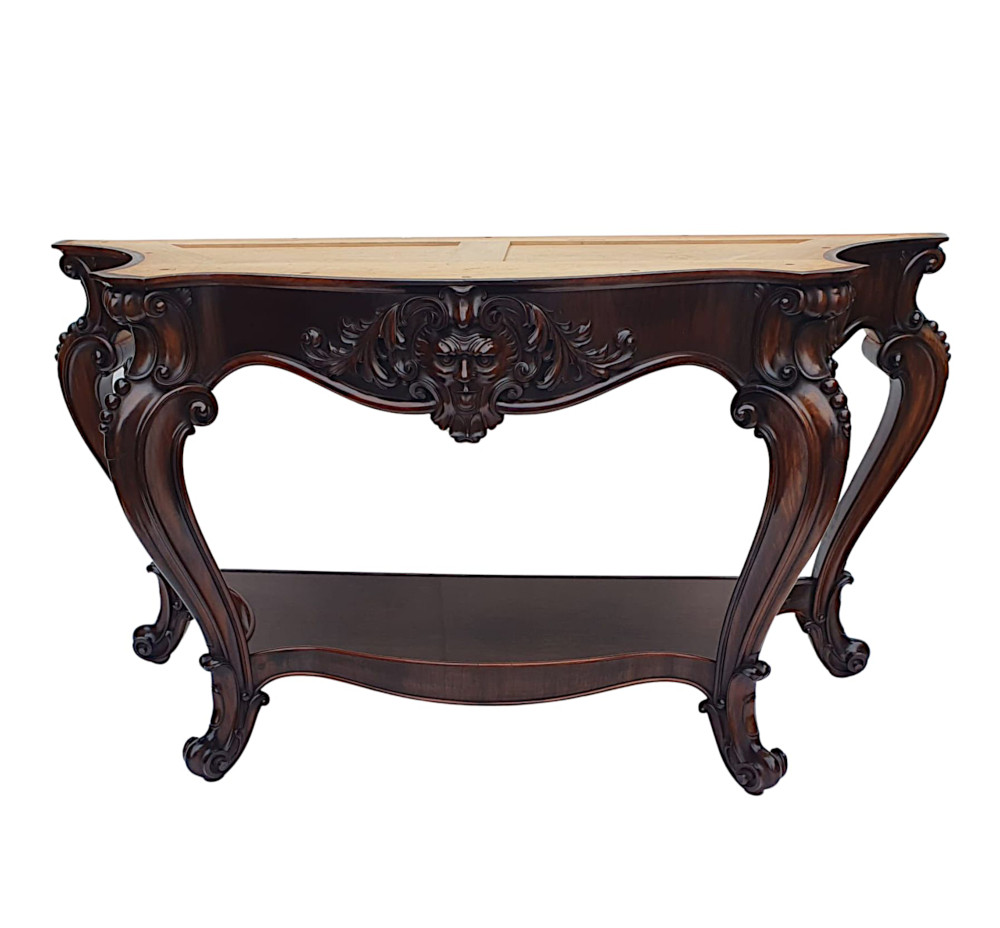 A Very Fine 19th Century Marble Top Console Table 