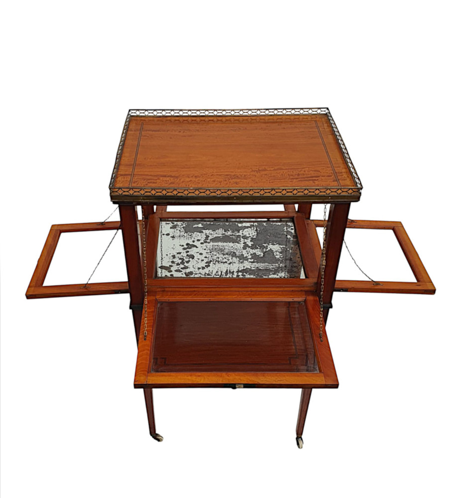 A Stunning Edwardian Inlaid Drinks Table