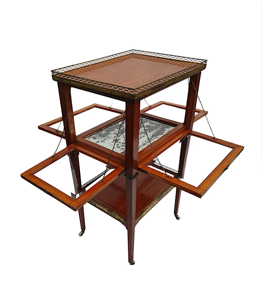 A Stunning Edwardian Inlaid Drinks Table