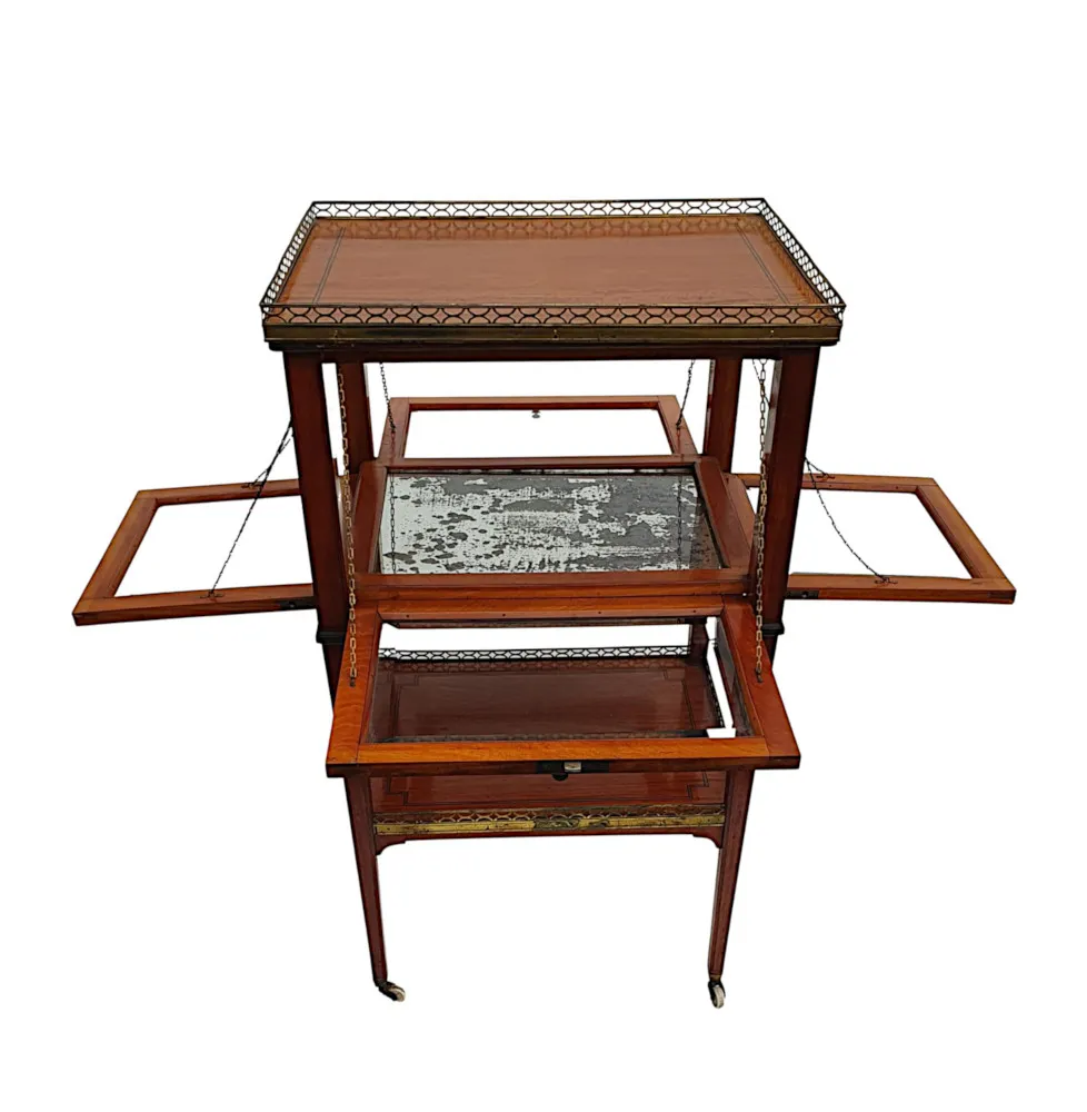A Stunning Edwardian Inlaid Drinks Table