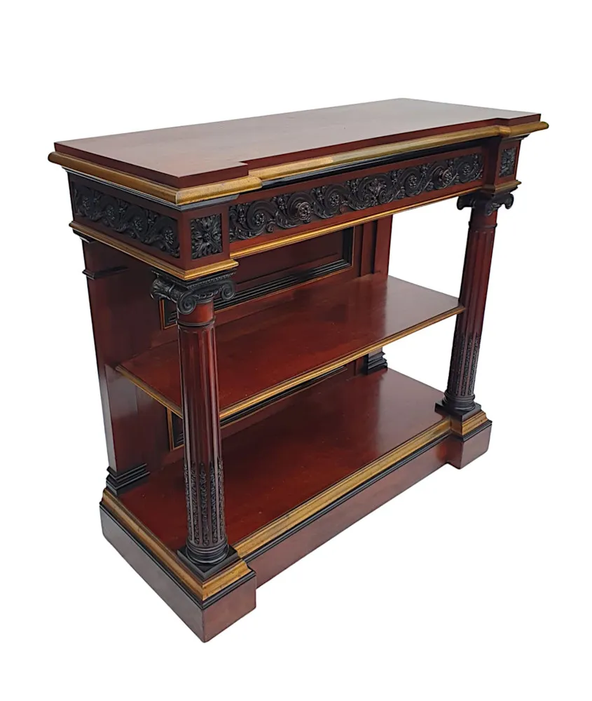  A Very Fine and Rare 19th Century Two Tier Console Table