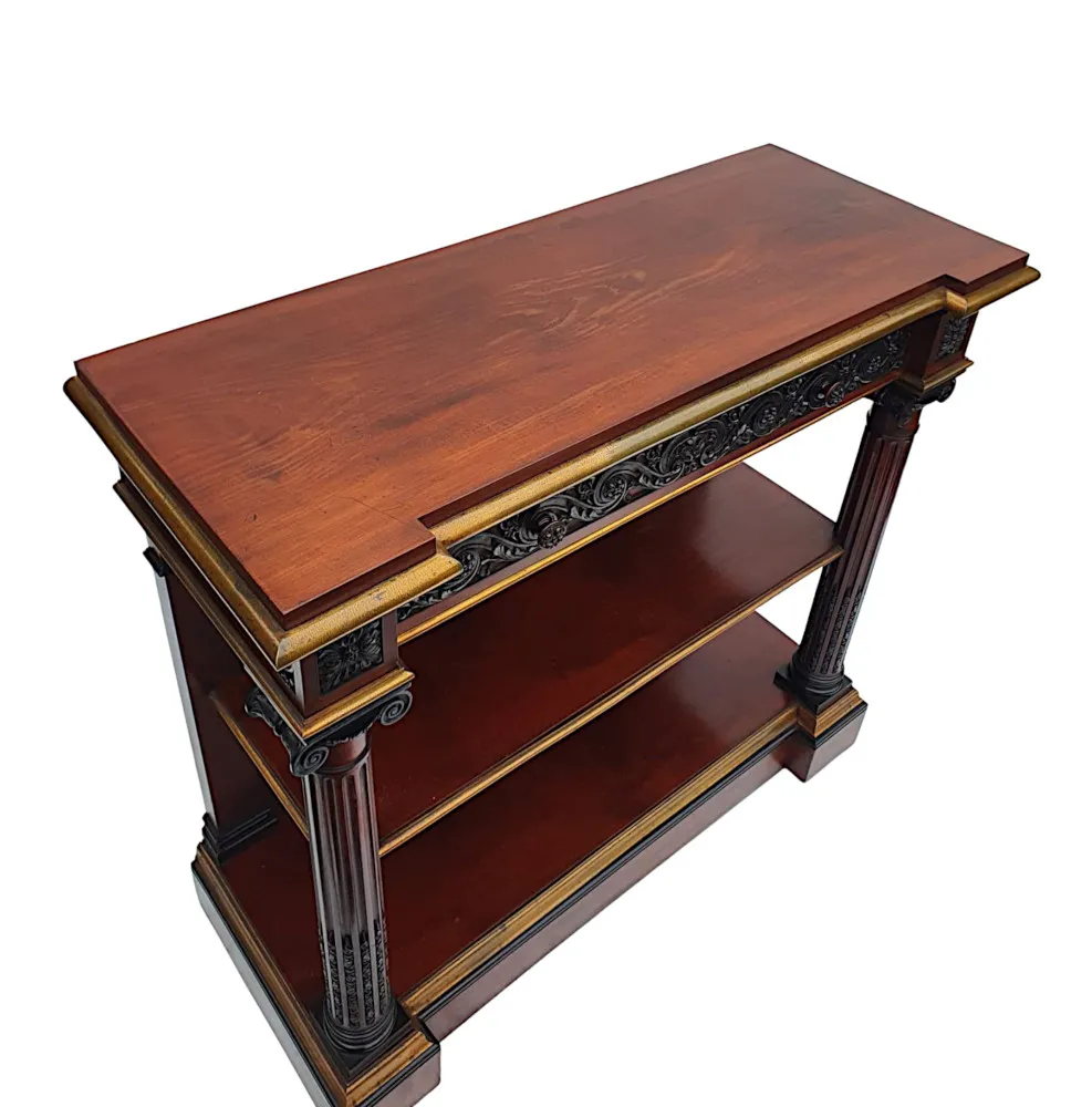  A Very Fine and Rare 19th Century Two Tier Console Table