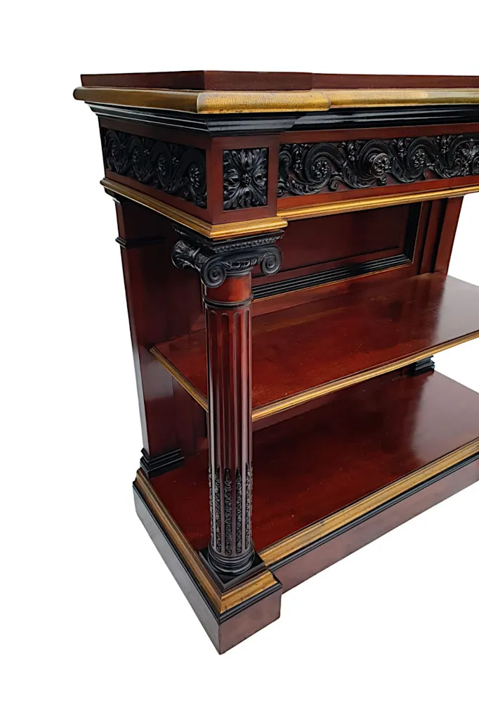  A Very Fine and Rare 19th Century Two Tier Console Table