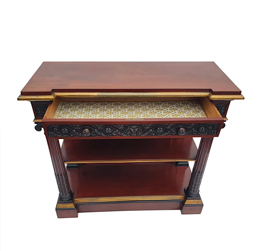  A Very Fine and Rare 19th Century Two Tier Console Table
