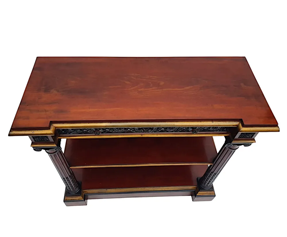  A Very Fine and Rare 19th Century Two Tier Console Table