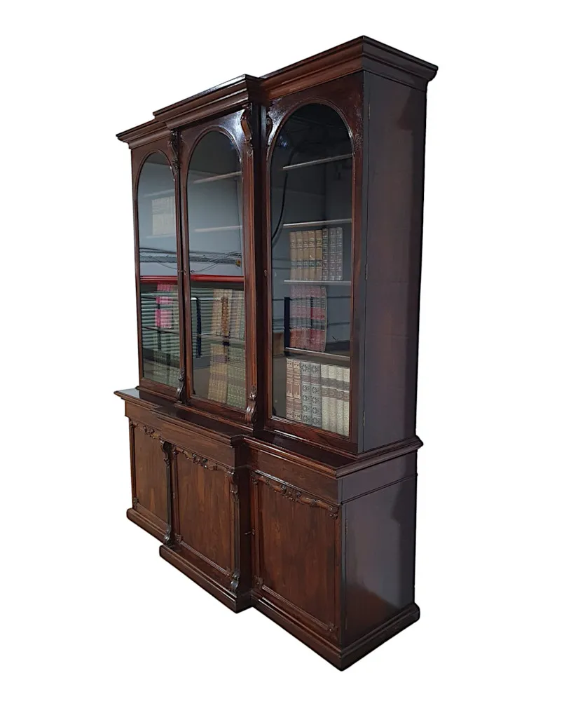 A Very Fine 19th Century Three Door Breakfront Bookcase