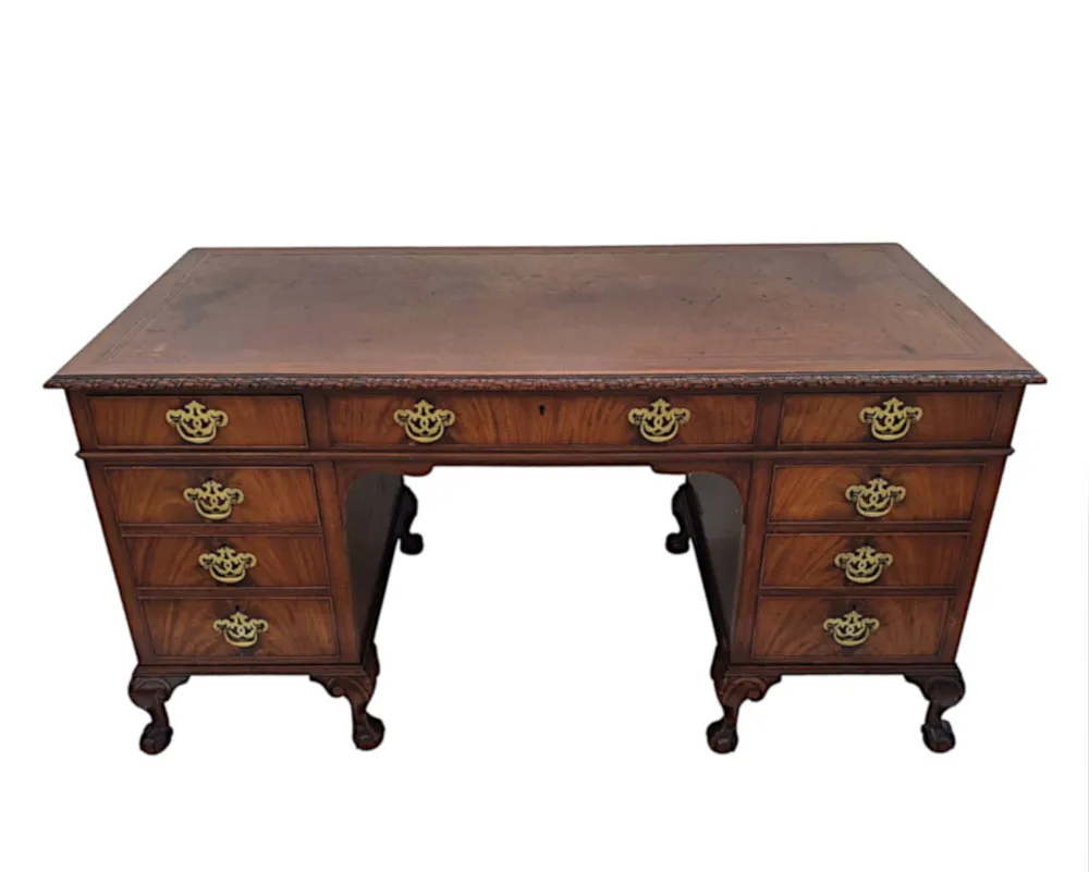 A Very Fine Early 20th Century Desk Labelled Waring and Gillow