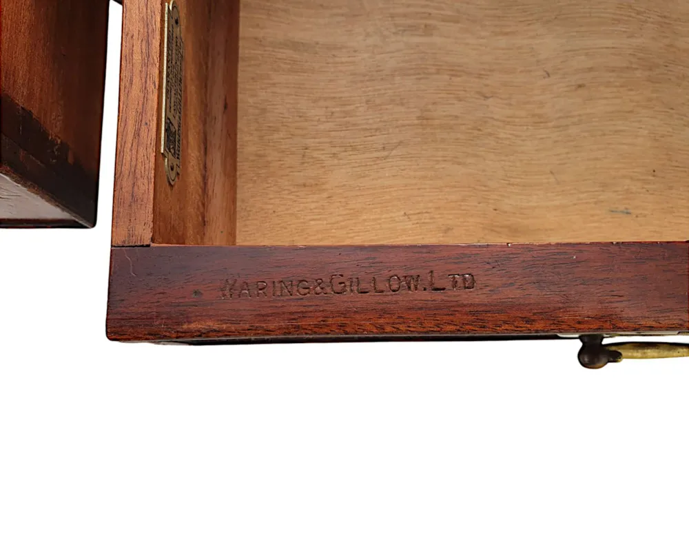 A Very Fine Early 20th Century Desk Labelled Waring and Gillow