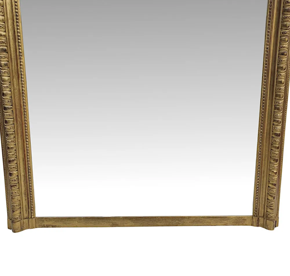A Superb 19th Century Giltwood Overmantle or Hall Mirror