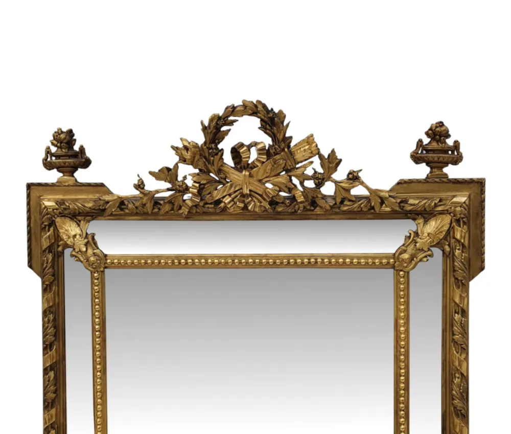 A Very Fine Large 19th Century Giltwood Margin Overmantle or Hall Mirror