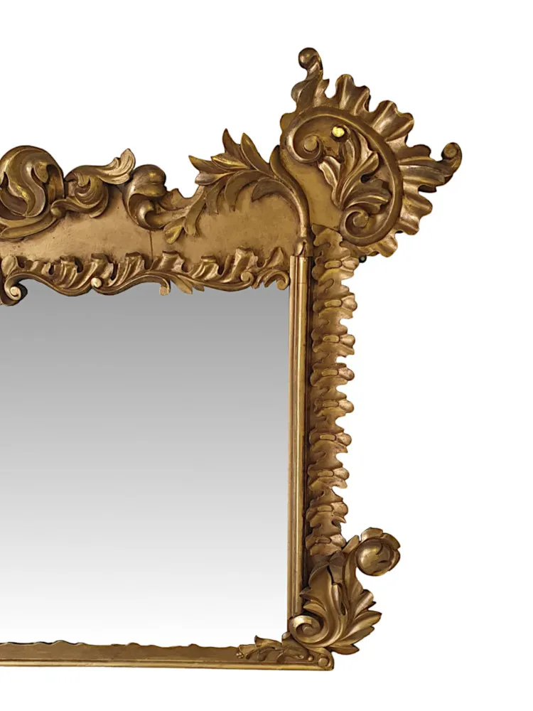 A Very Fine Early 19th Century Irish William IV Giltwood Overmantle Mirror