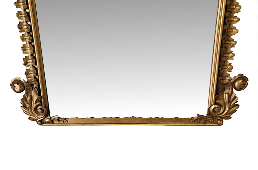 A Very Fine Early 19th Century Irish William IV Giltwood Overmantle Mirror