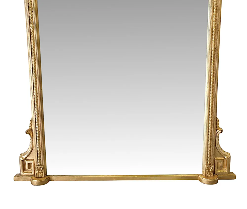 A Fine 19th Century Giltwood Overmantle Mirror