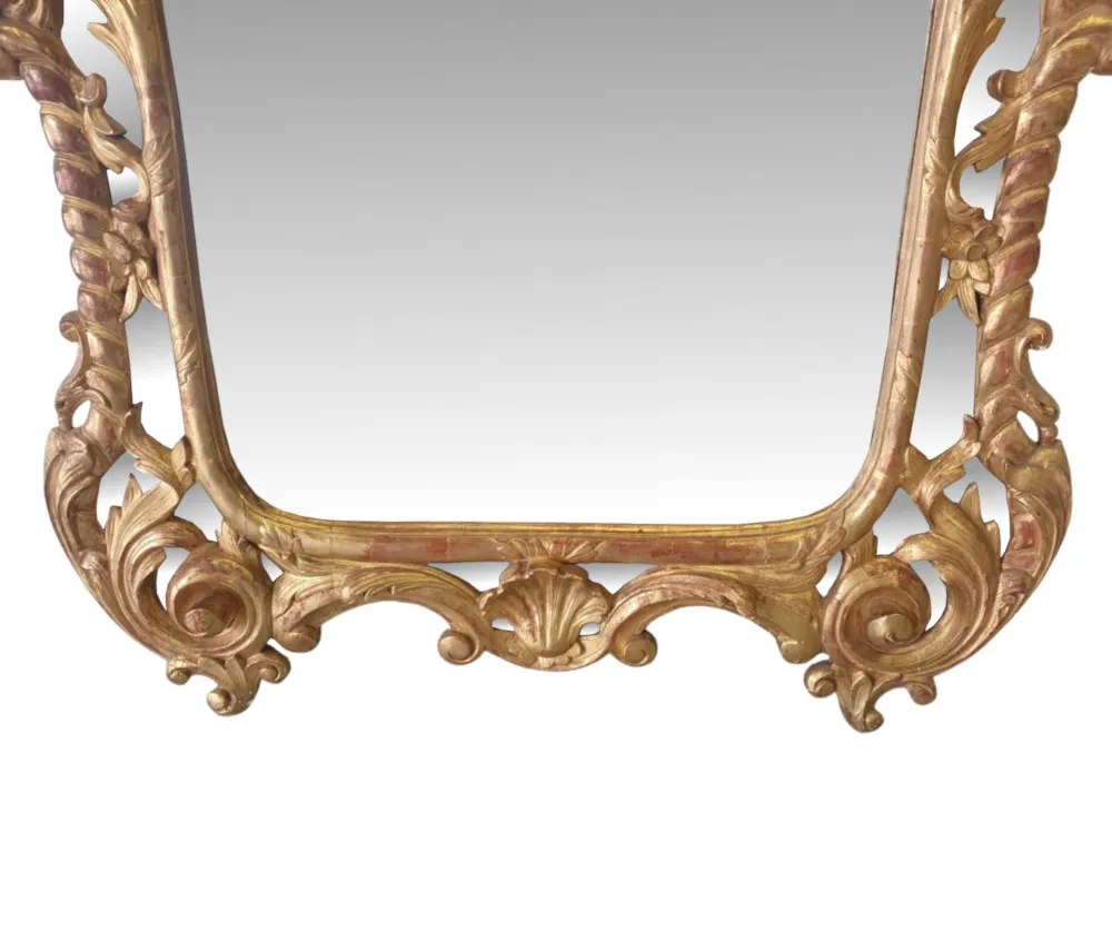 A Rare and Exceptional Large Early 19th Century Giltwood Overmantle Mirror 