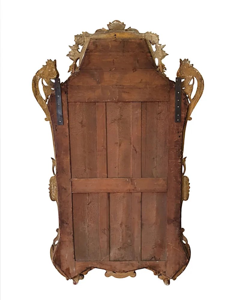 A Rare and Exceptional Large Early 19th Century Giltwood Overmantle Mirror 