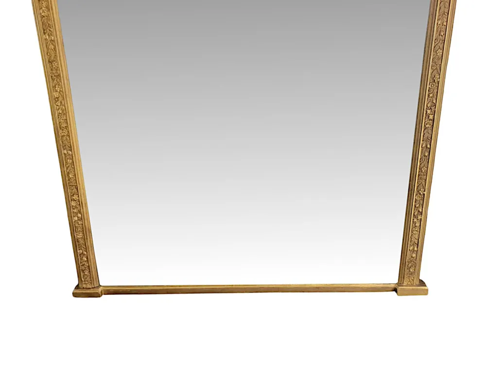 A Fabulous 19th Century Giltwood Overmantle Mirror after Adams