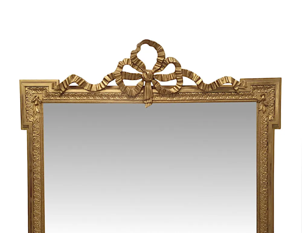 A Superb Large 19th Century Giltwood Overmantle Mirror