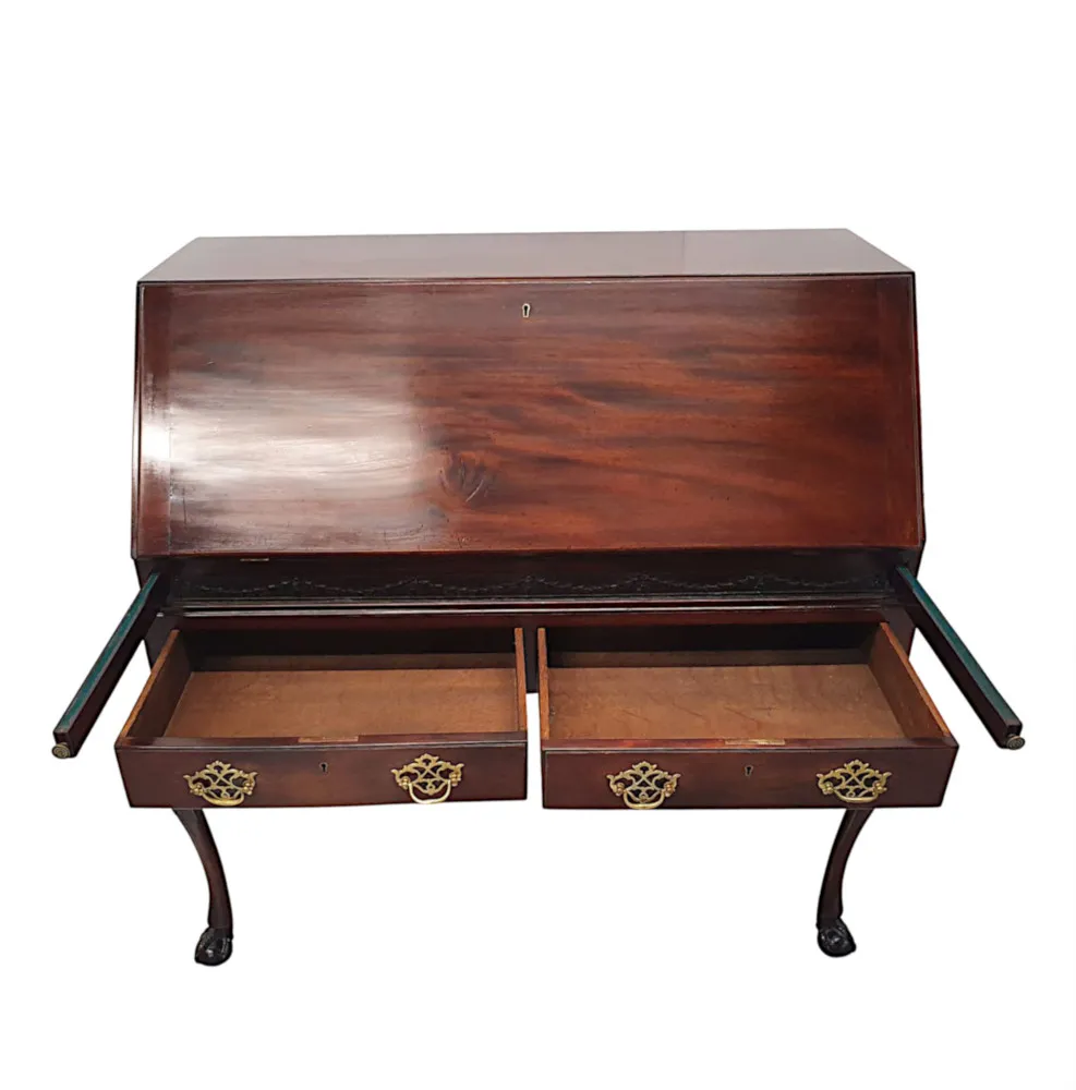 An Exceptional 19th Century Irish Fall Front Bureau by Butlers of Dublin