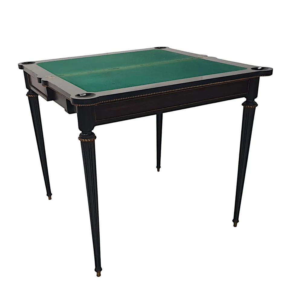 A Very Fine and Unusual 19th Century Coromandel Turn Over Leaf Card Table