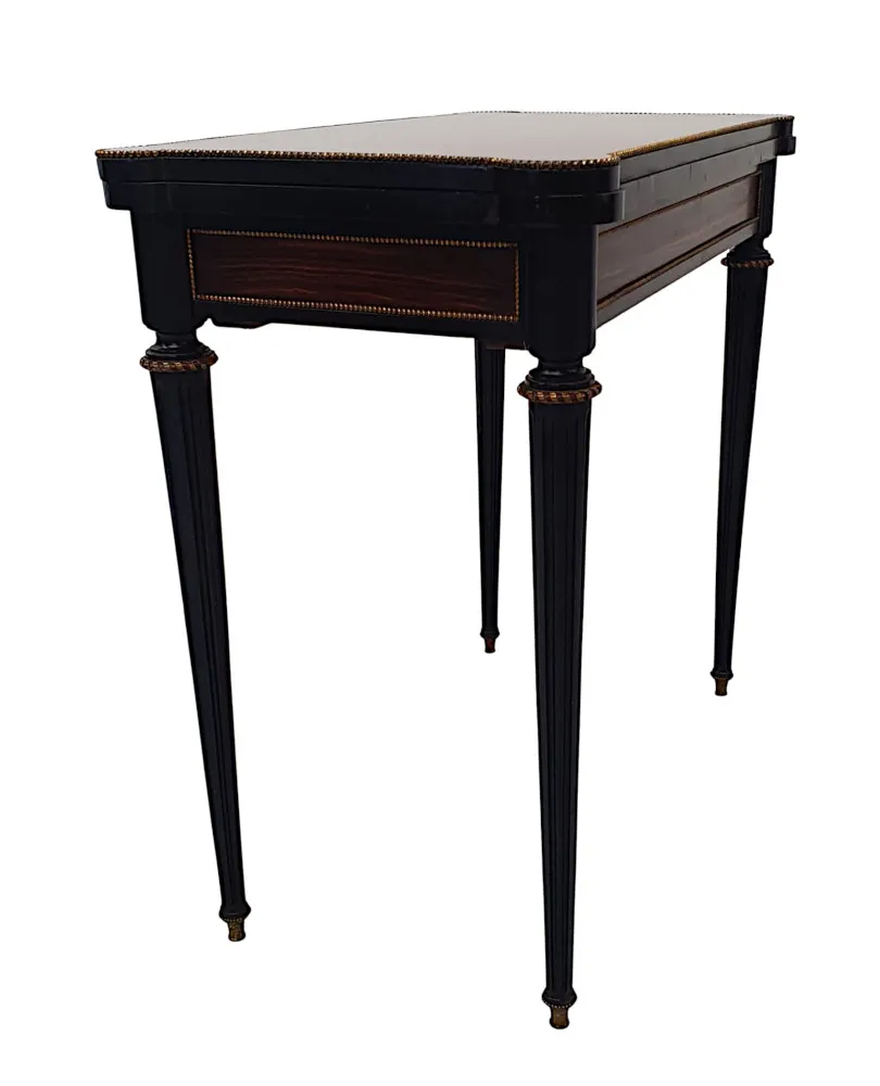 A Very Fine and Unusual 19th Century Coromandel Turn Over Leaf Card Table