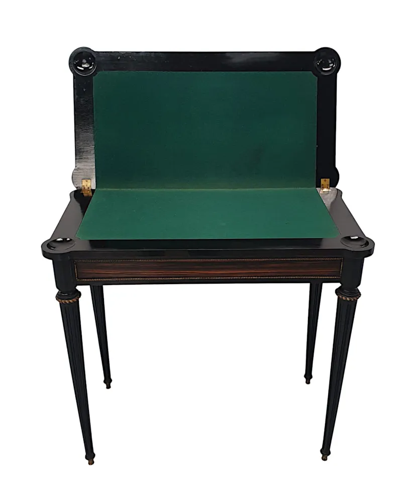 A Very Fine and Unusual 19th Century Coromandel Turn Over Leaf Card Table