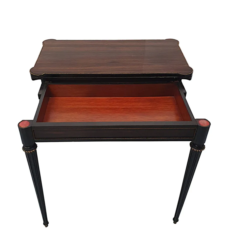 A Very Fine and Unusual 19th Century Coromandel Turn Over Leaf Card Table