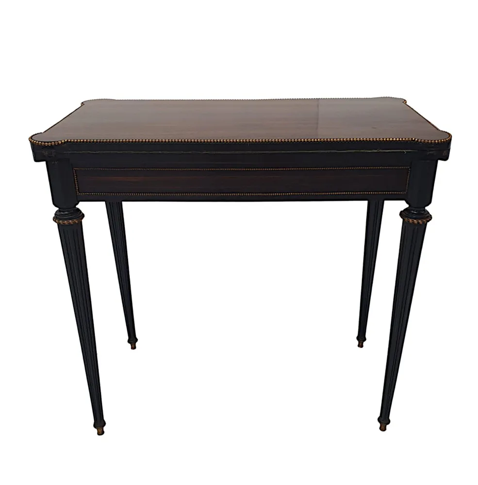A Very Fine and Unusual 19th Century Coromandel Turn Over Leaf Card Table