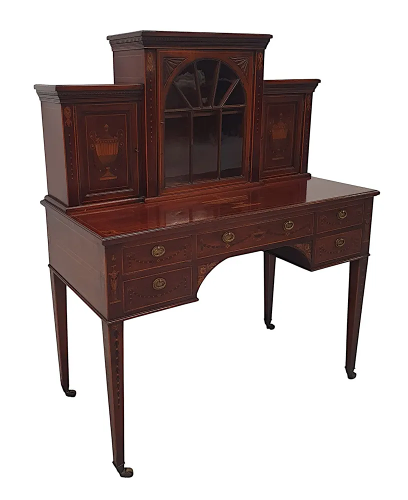 A Very Fine Edwardian Marquetry Inlaid Table or Cabinet by Shoolbred of London