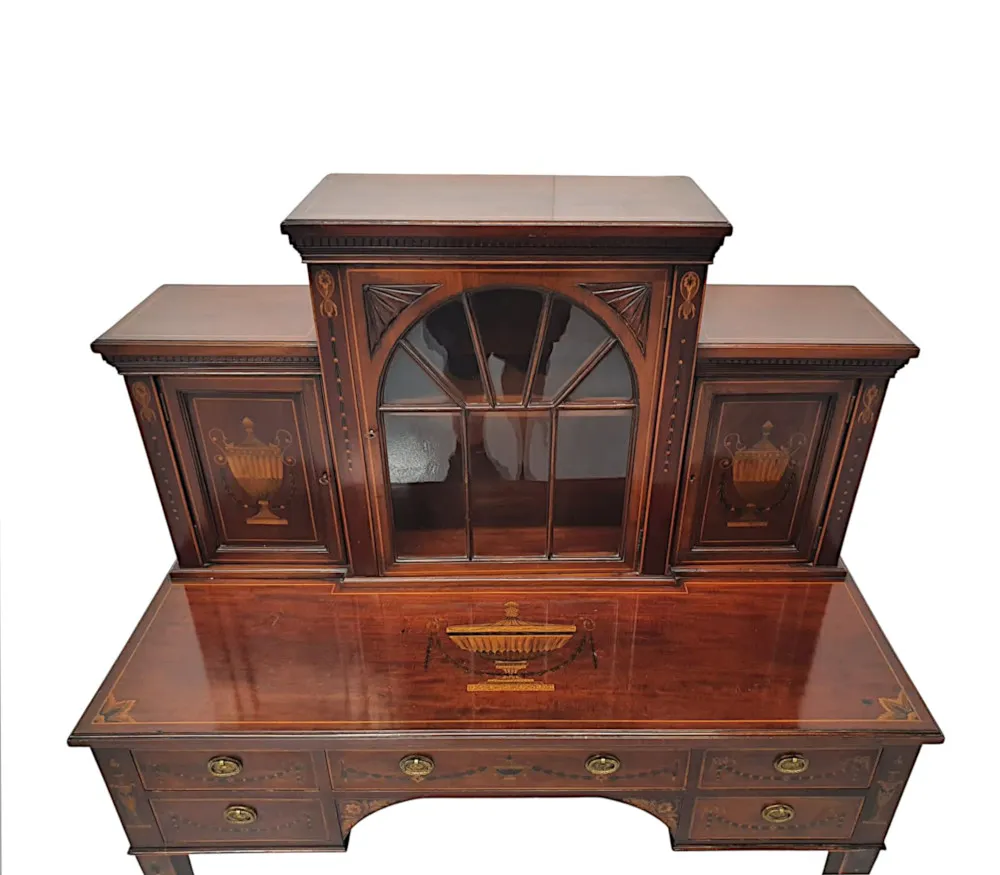 A Very Fine Edwardian Marquetry Inlaid Table or Cabinet by Shoolbred of London