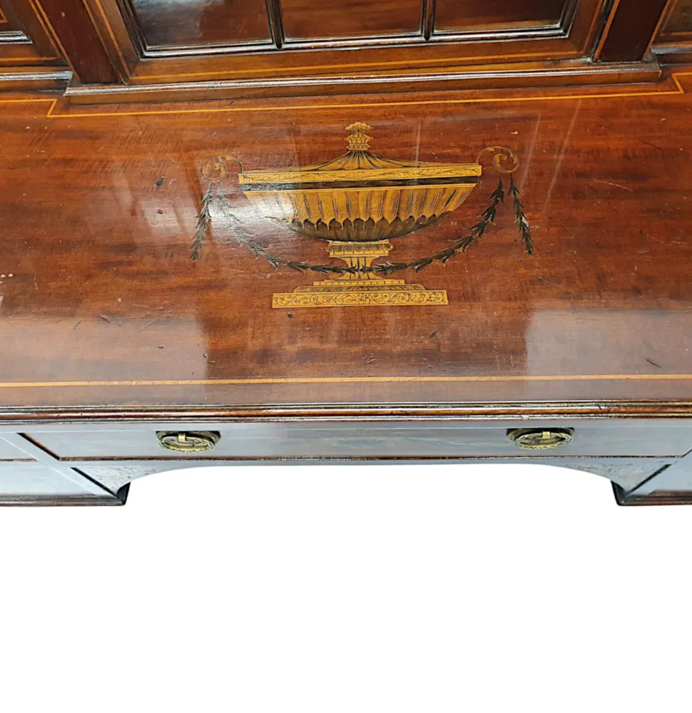 A Very Fine Edwardian Marquetry Inlaid Table or Cabinet by Shoolbred of London