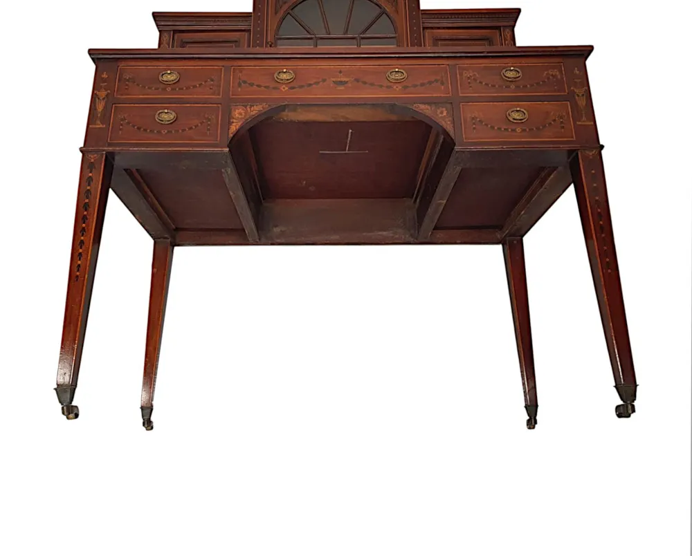 A Very Fine Edwardian Marquetry Inlaid Table or Cabinet by Shoolbred of London