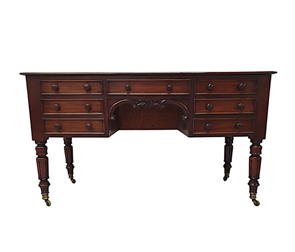 A Very Fine Early 19th Century William IV Leather Top Desk 