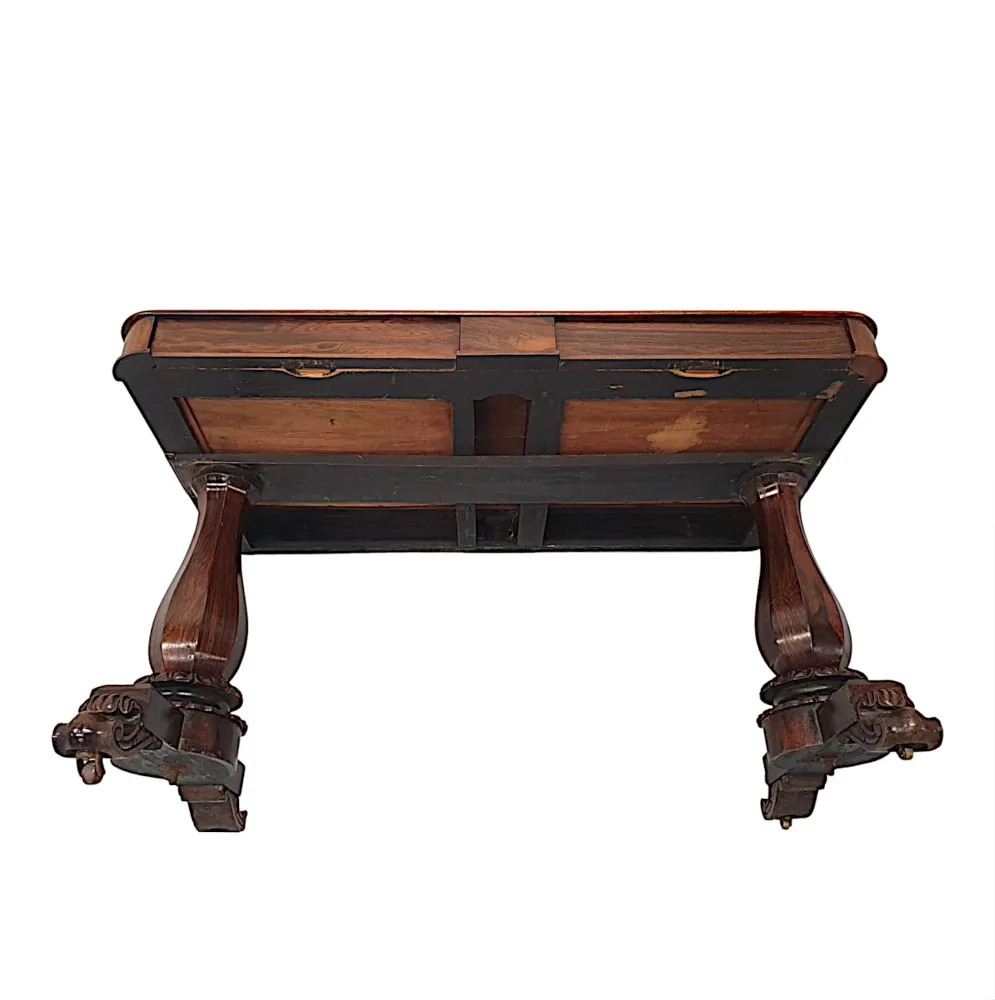 A Fine 19th Century Irish Library Table in the Manner of Williams and Gibton