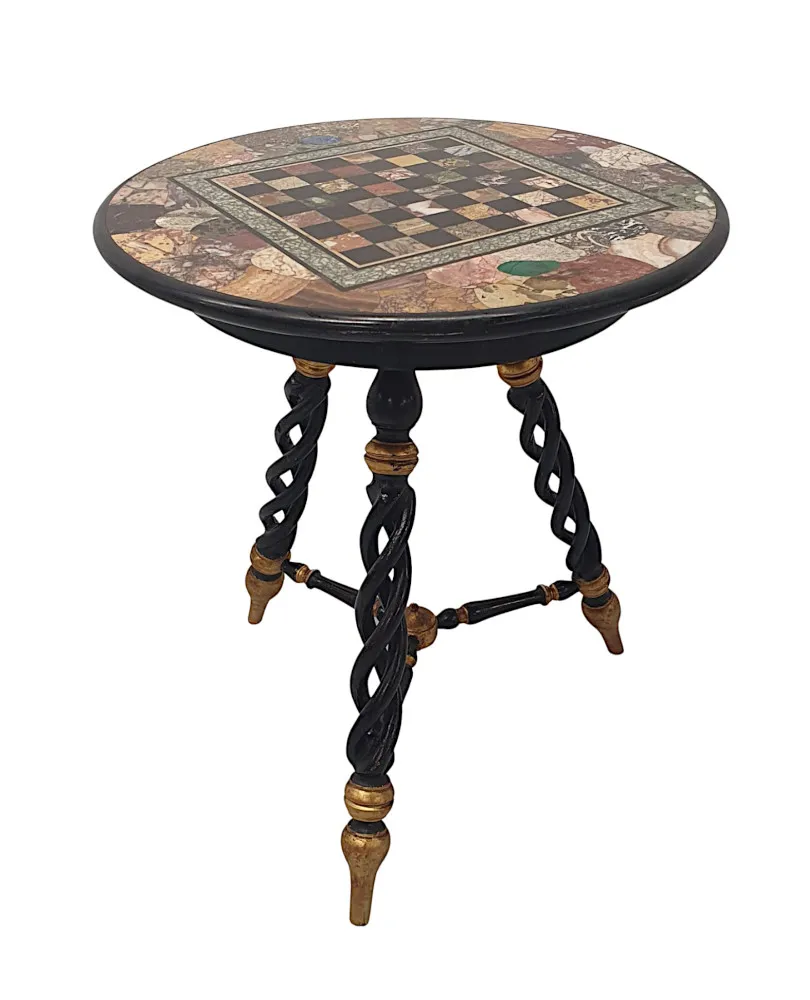 An Exceptionally Rare and Fine 19th Century Marble Specimen Top Centre Table