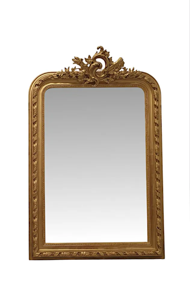 A Very Rare and Fine Pair of 19th Century Giltwood Mirrors