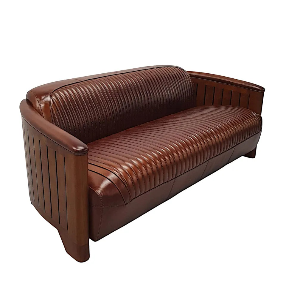 A Stunning Three Seater Sofa in the Aviator Style