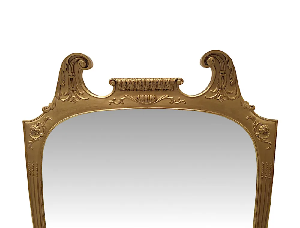 A Very Fine Late 19th Century Giltwood Overmantle or Hall mirror