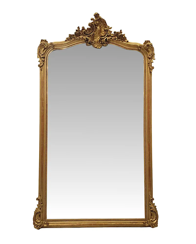 A Fine 19th Century Giltwood Overmantle or Hall Mirror