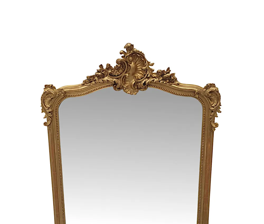 A Fine 19th Century Giltwood Overmantle or Hall Mirror