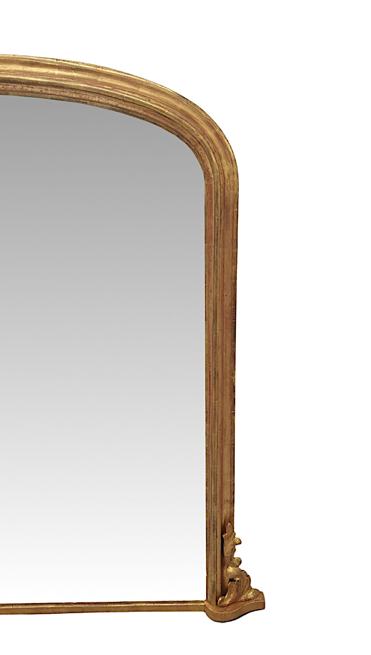 A Stunning 19th Century Elegant Arch Top Giltwood Mirror 