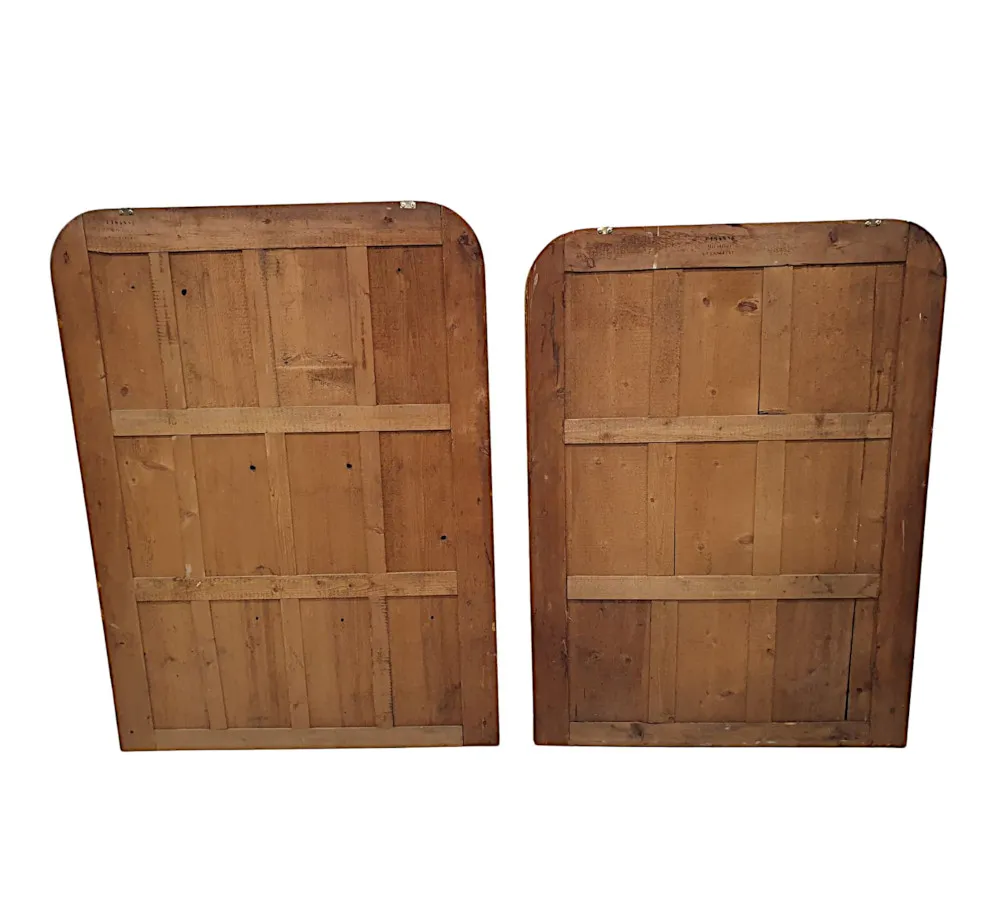 A Fabulous Near Pair of 19th Century Giltwood Overmantle Mirrors