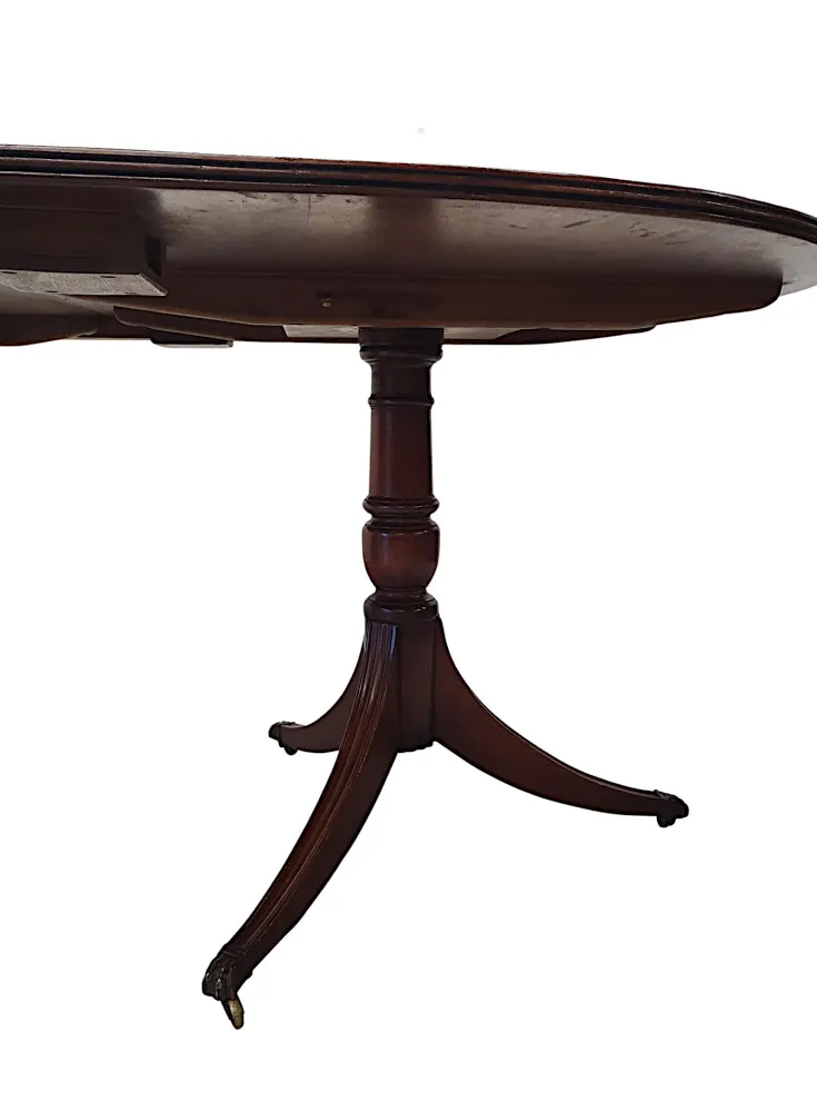 A Very Fine Early 20th Century Twin Pillar Dining Table 