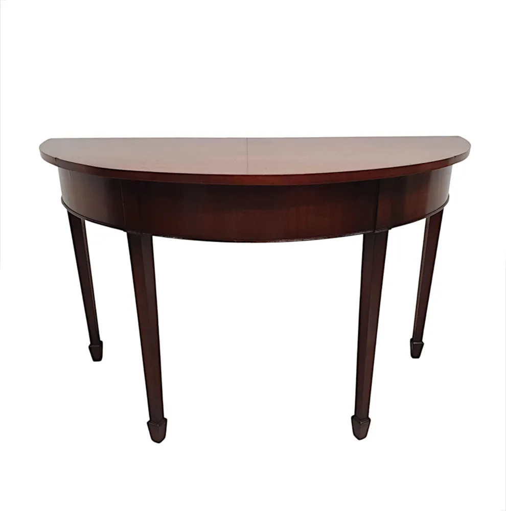 A Very Fine Pair of Edwardian Demi Lune Side Tables