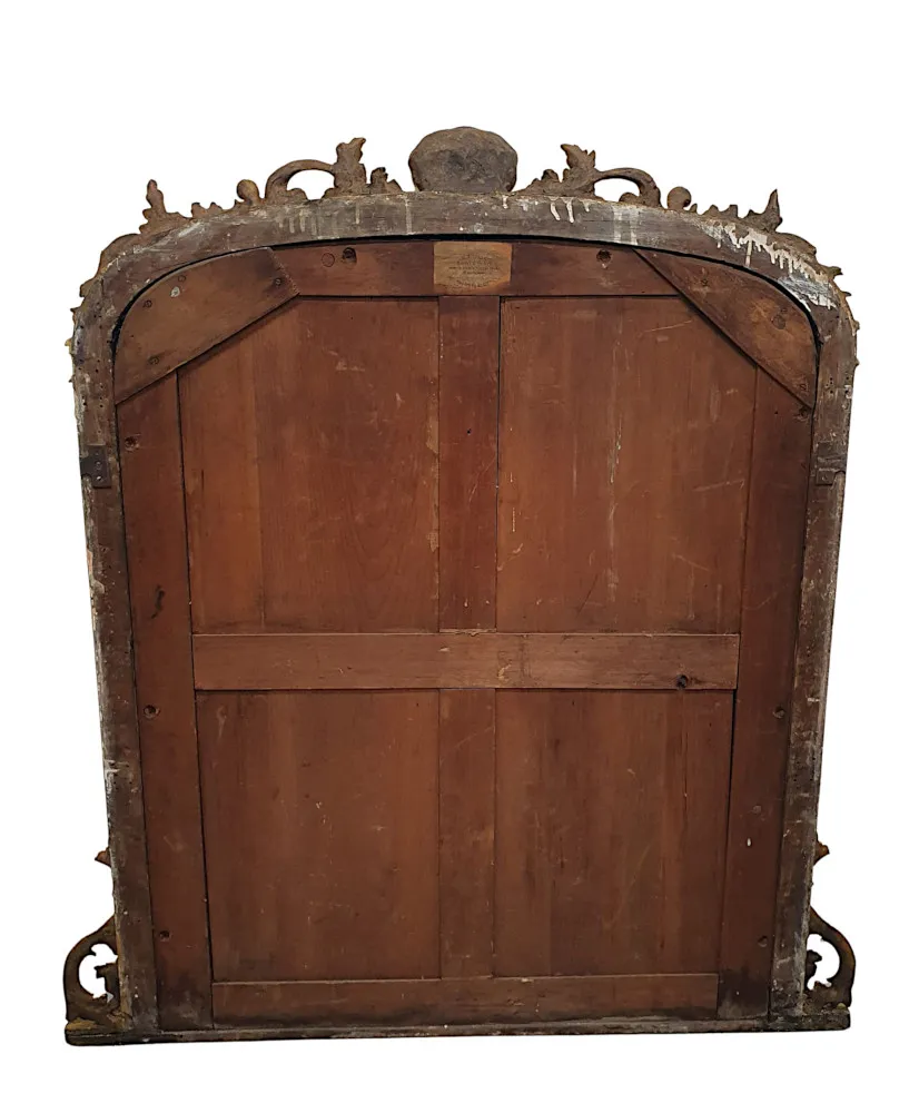 A Gorgeous Large 19th Century Giltwood Overmantle Mirror