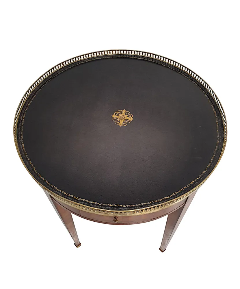 A Gorgeous Edwardian Leather Top Centre Table