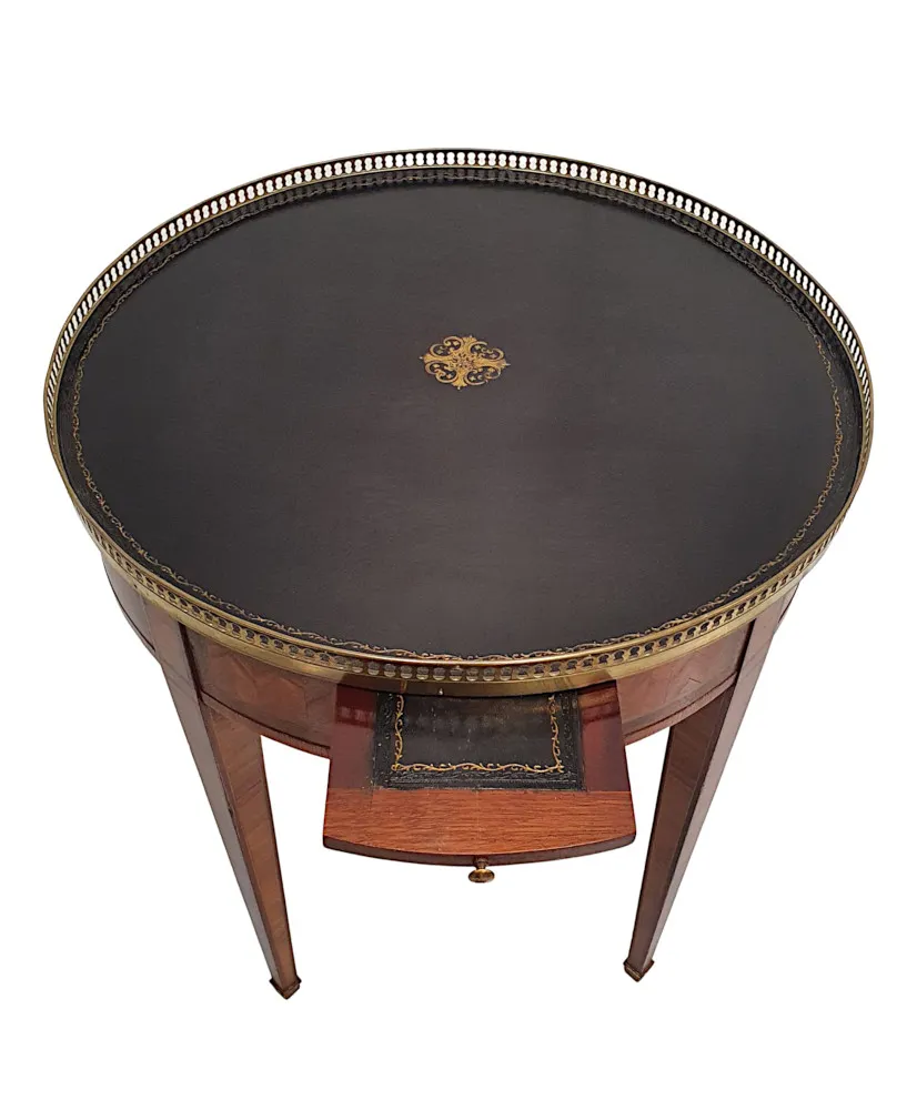 A Gorgeous Edwardian Leather Top Centre Table