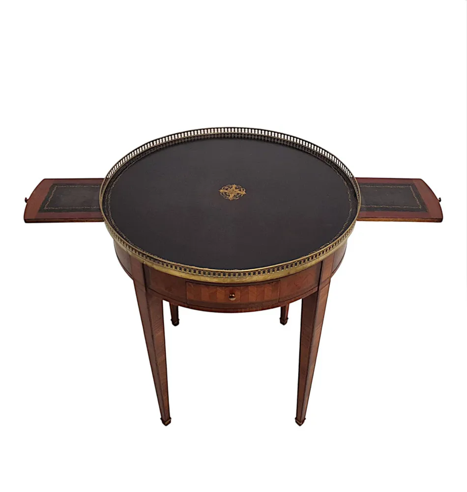 A Gorgeous Edwardian Leather Top Centre Table