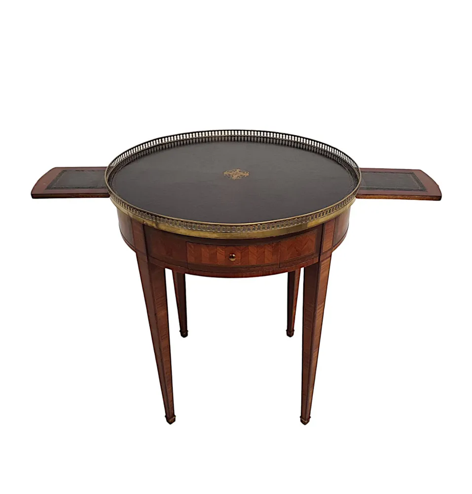A Gorgeous Edwardian Leather Top Centre Table